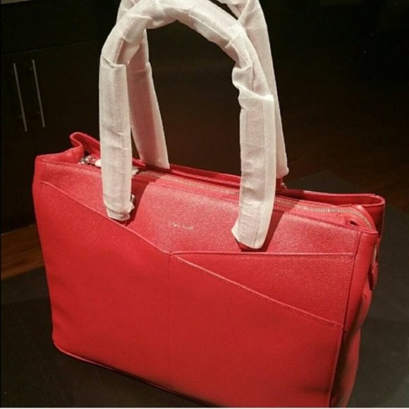 Unique Cole Haan Large Red Tote Bag - Picture 1 of 3